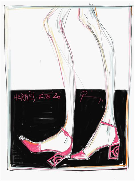 hermes sandals drawing|Draw attention: Pierre Hardy’s shoe sketches for .